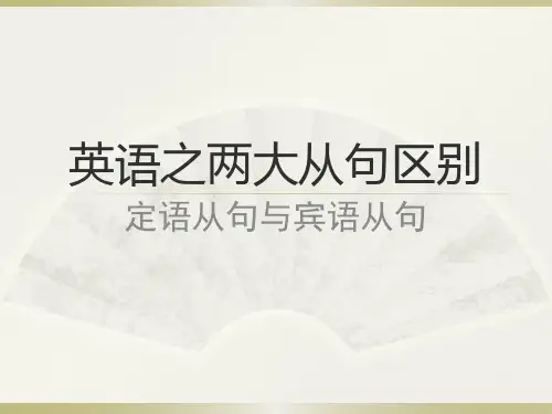 高一下半期book3英语课件定语从句与宾语从句的区别