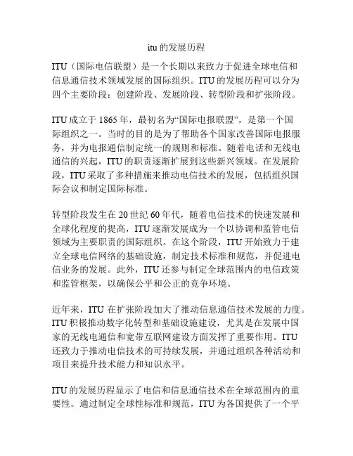 itu的发展历程