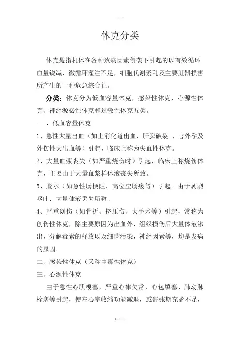 休克分类