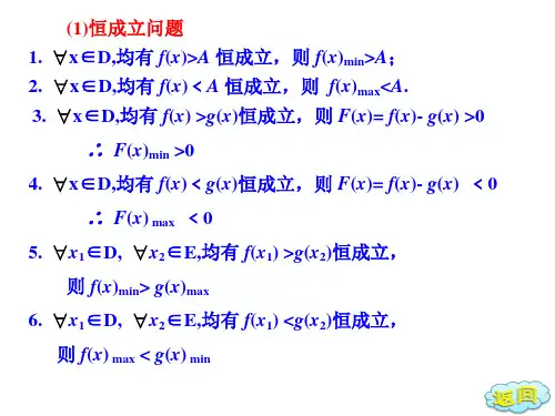 19专题(导数应用)恒成立与存在性问题