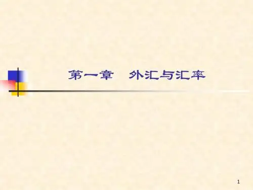 01章 外汇与汇率