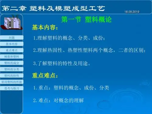 塑料及塑料成型工艺(PPT 135页)