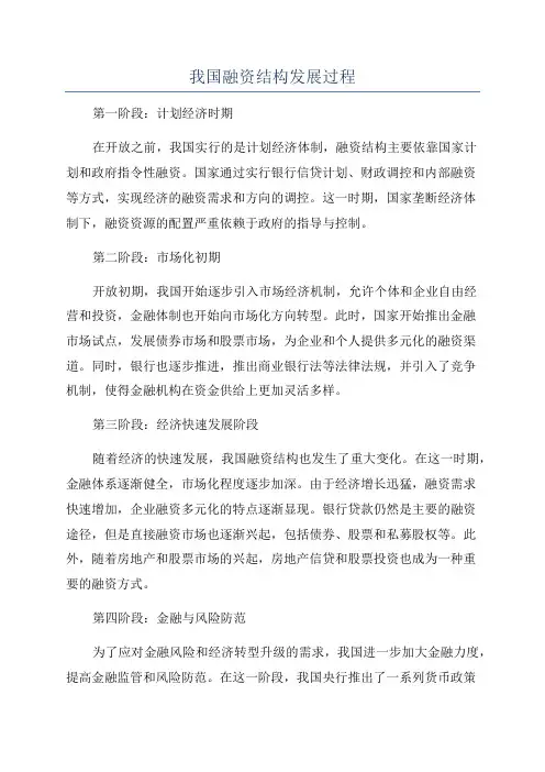 我国融资结构发展过程