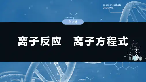 人教版高考化学一轮复习第一章 第2讲 离子反应 离子方程式