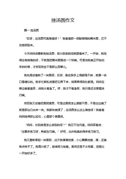 挫汤圆作文
