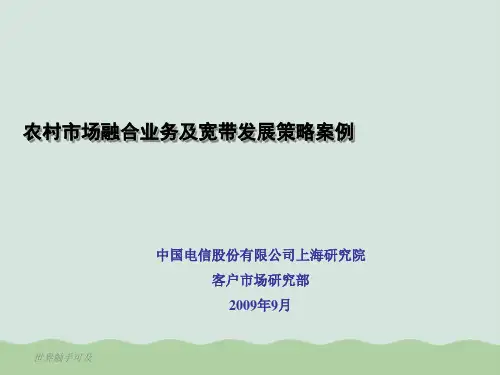 农村市场融合业务及宽带发展案例(ppt 35页)