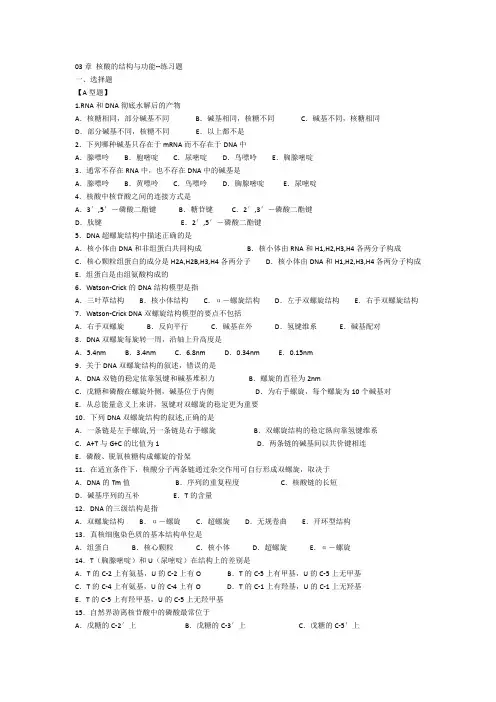 03章 核酸的结构与功能