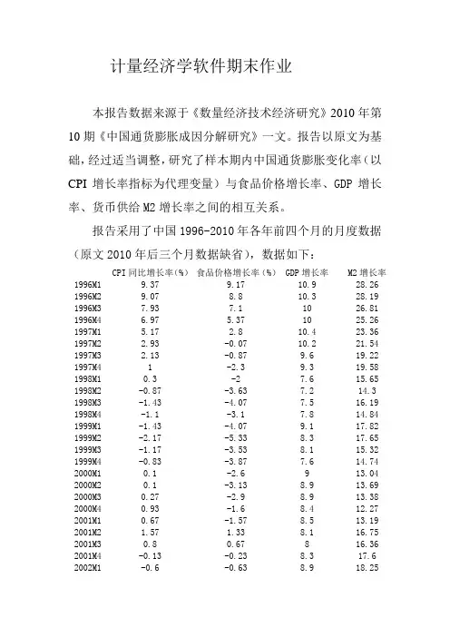 计量经济学模型-eviews应用