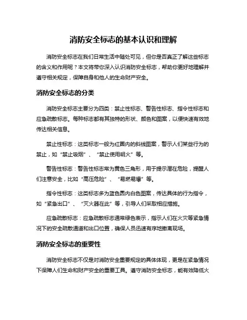 消防安全标志的基本认识和理解