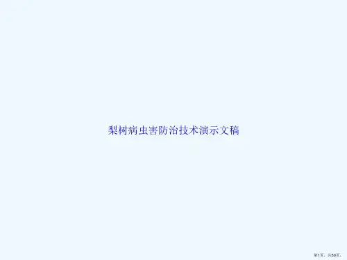 梨树病虫害防治技术演示文稿