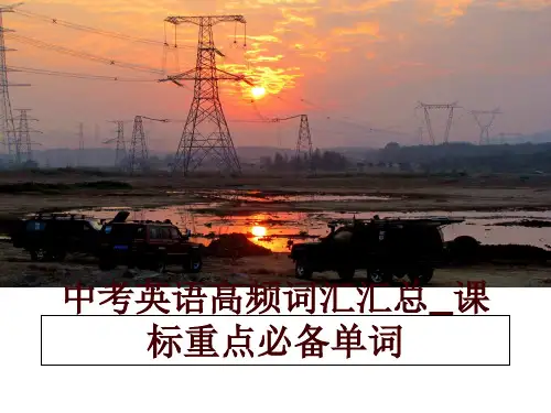 最新中考英语高频词汇汇总_课标重点必备单词PPT课件