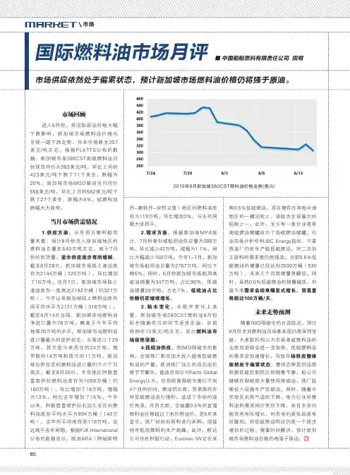 国际燃料油市场月评