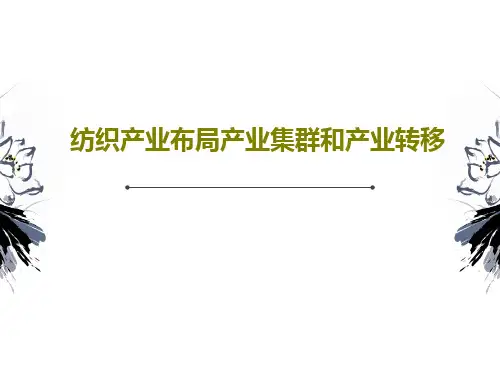 纺织产业布局产业集群和产业转移共71页文档