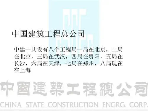 中建一局至八局简介