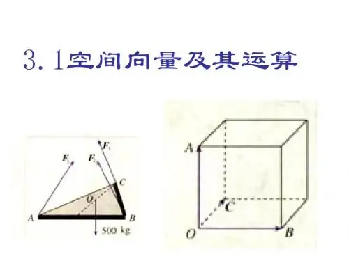 空间向量及其加减与数乘运算