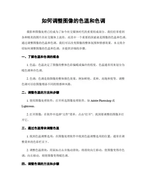 如何调整图像的色温和色调
