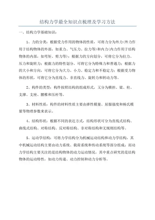 结构力学概念部分