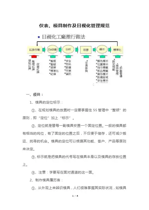 仪表、模具制作及目视化管理规范