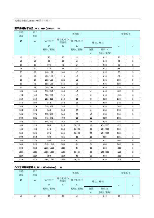 机械标准JB-T82.4-94钢法兰