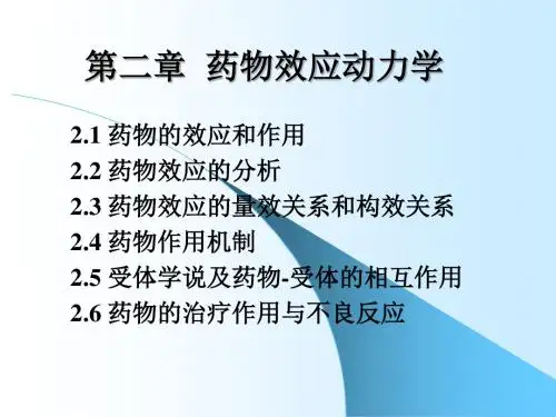 高级药理学二药物效应动力学演示课件