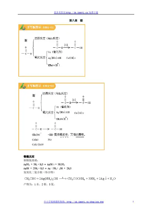 醛银镜反应制银氨溶液AgNO3NH3·H2O=AgOH↓NH4
