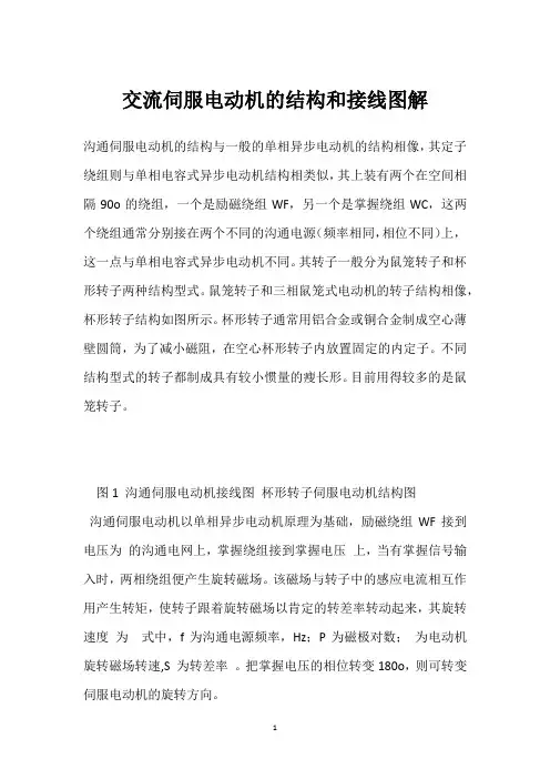 交流伺服电动机的结构和接线图解 