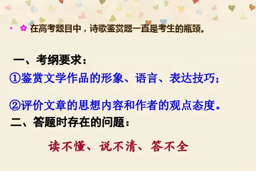 高三语文诗歌鉴赏《如何读懂古诗词》课件(46张)