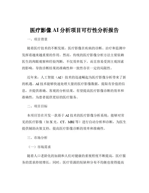 医疗影像AI分析项目可行性分析报告