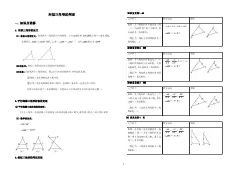 A3沪科版九年级数学上相似三角形典型例题及练习