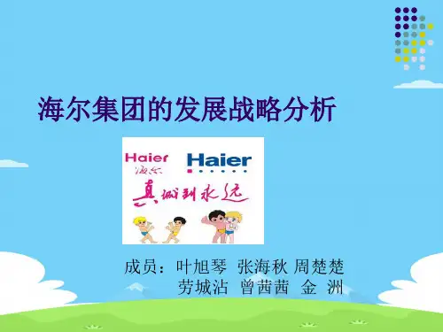 海尔集团的发展战略解析(ppt 22页)