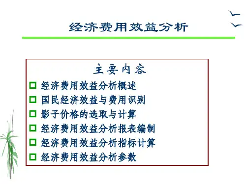 042经济费用效益评价(国民经济评价)
