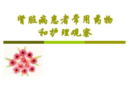 肾脏病患者常用药物-精品医学课件
