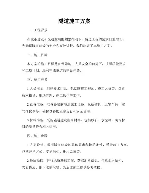隧道施工方案