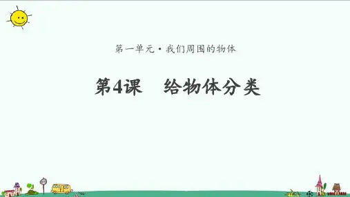 教科版一年级下册科学《给物体分类》PPT教学课件