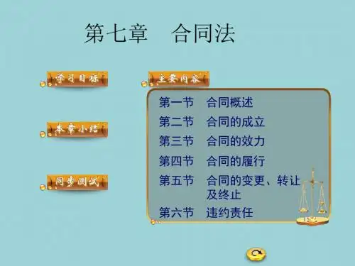经济法(最新版)精品课件第七章 合同法