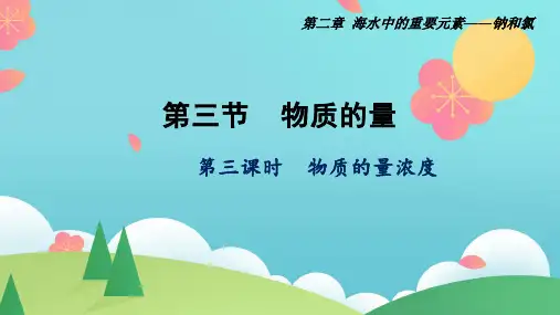 物质的量浓度课件2022-2023学年高一上学期人教版(2019)化学必修第一册