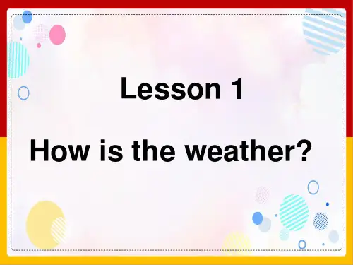 冀教版初中英语八年级下册《lesson1 How‘s the weather》课件