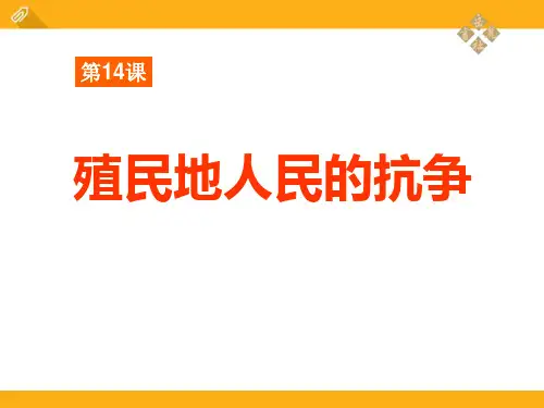 岳麓版九年级历史上册 (殖民地人民的抗争)殖民扩张与殖民地人民的战争新课件教学