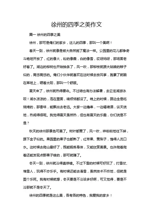 徐州的四季之美作文