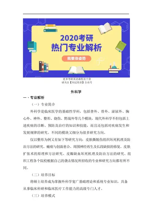 外科学(专业介绍)