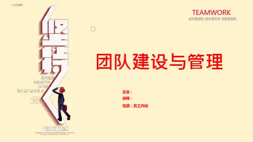 42_企业文化团队建设与管理培训ppt课件