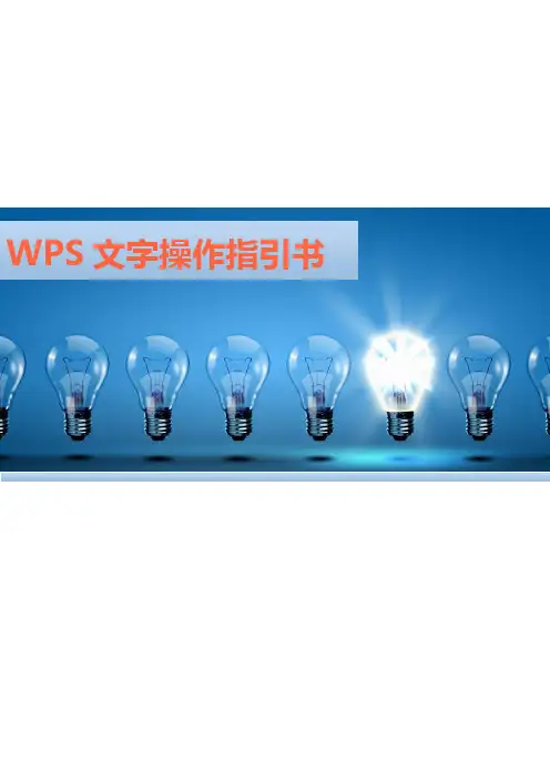 WPS文字操作指引书
