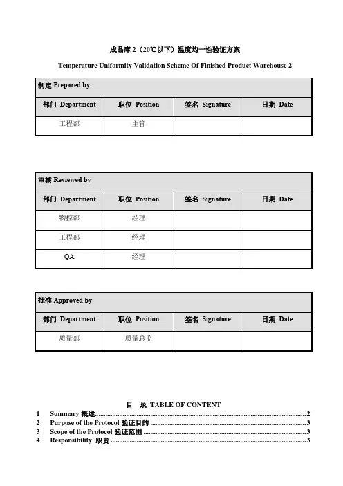 温湿度分布验证