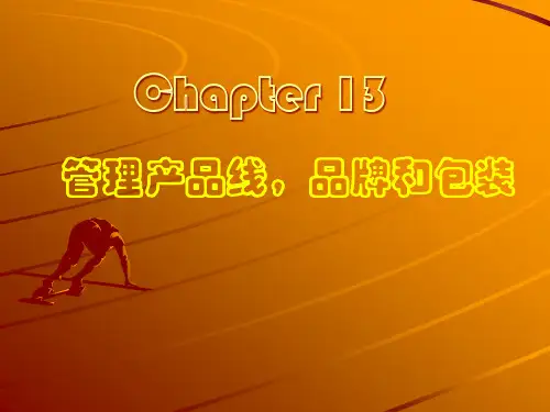 第13章管理产品线,品牌和包装