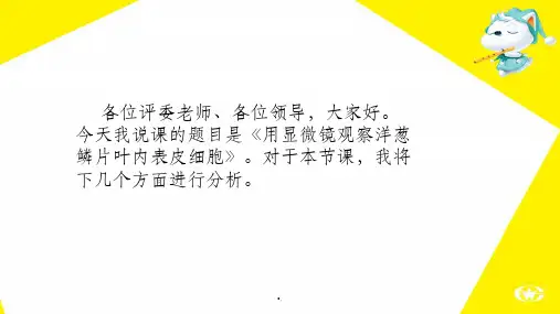 植物细胞说课稿
