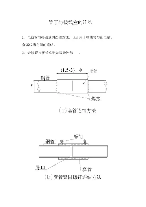 管子与接线盒的连接