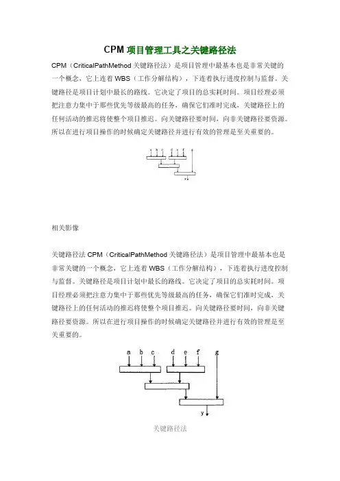 CPM项目管理工具之关键路径法
