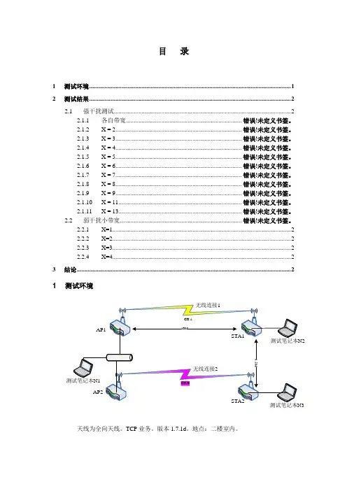 2.4G各信道干扰测试报告