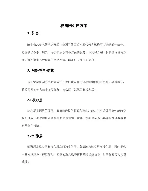 校园网组网方案