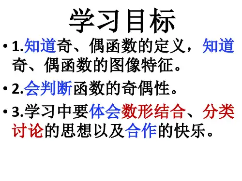 秦庆辉公开课函数的奇偶性